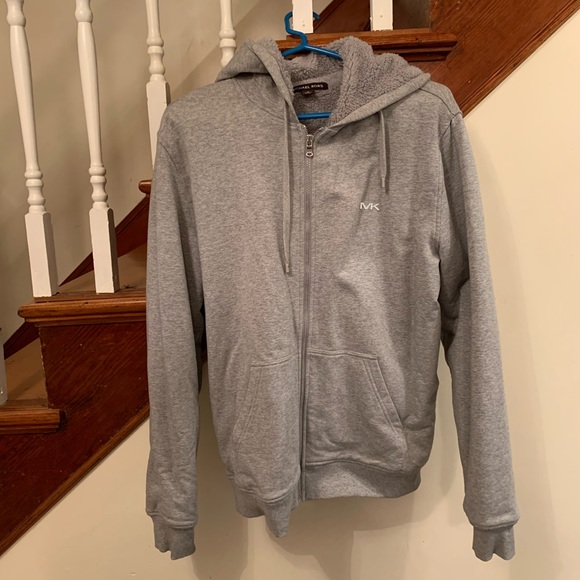 michael kors sherpa full zip hoodie